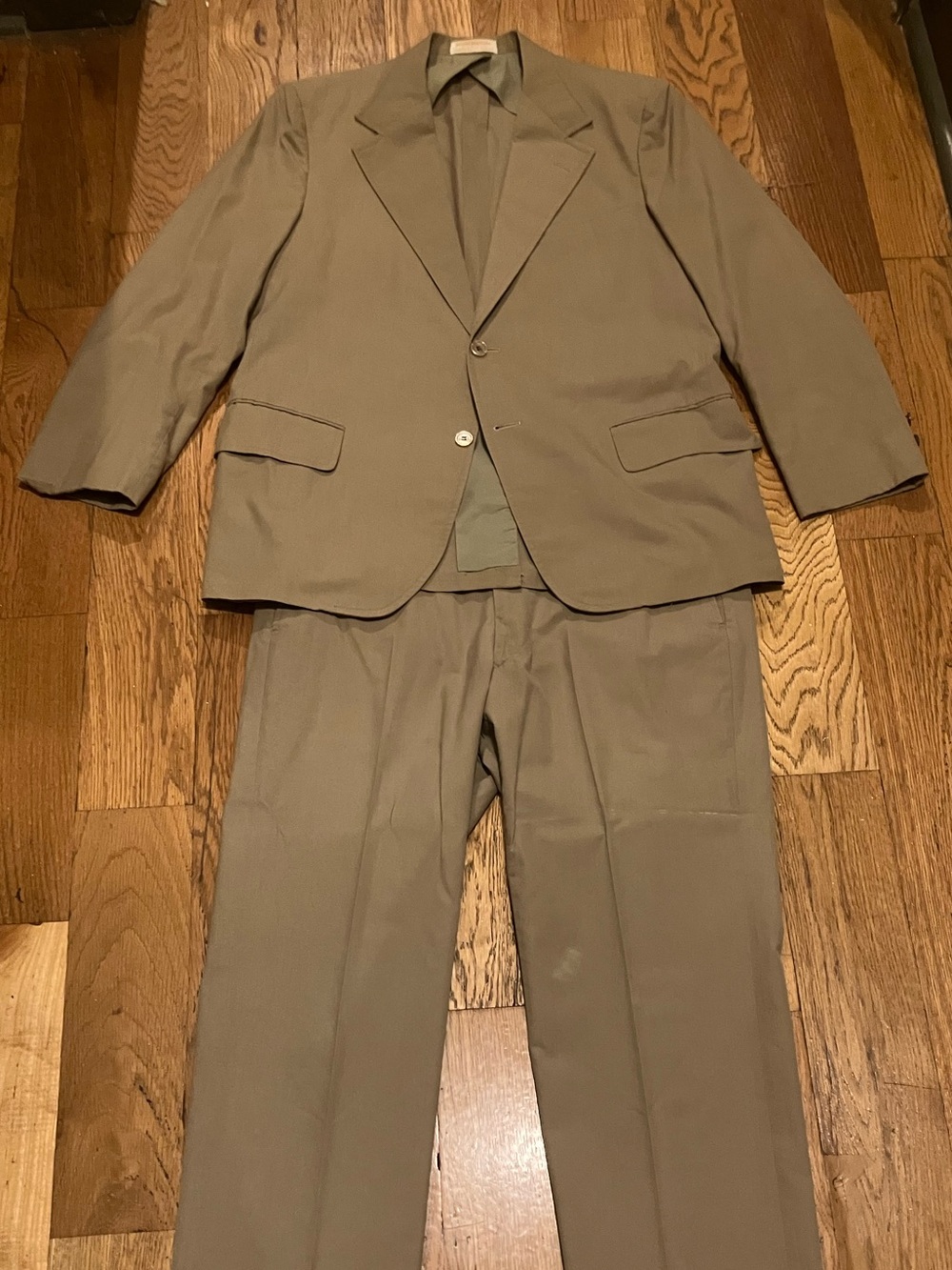 Vintage Brooks Brothers University Shop Tan Suit Size 42 34 Union Made ACTWU